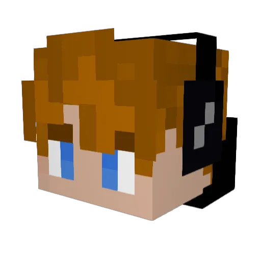 YaBoiChips Minecraft avatar head, 3D render