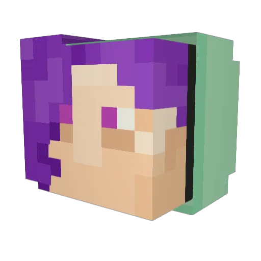YaBoiOz Minecraft avatar head, 3D render