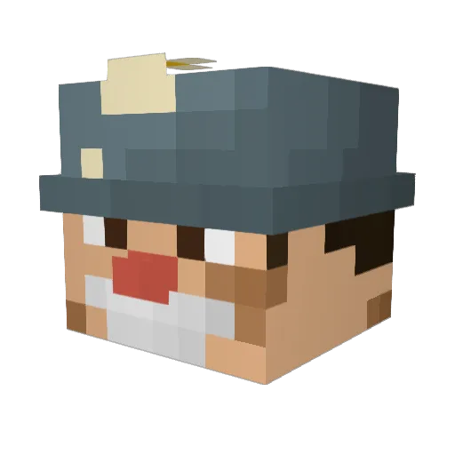 YaBoiPatrik Minecraft avatar head, 3D render