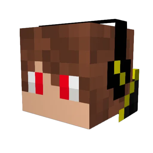 YaBoiSpades Minecraft avatar head, 3D render