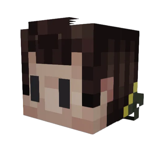 YaBoiTooru Minecraft avatar head, 3D render