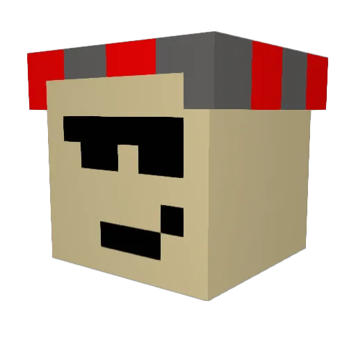 YaBoiUsername Minecraft avatar head, 3D render