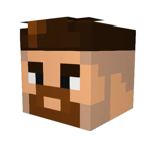YaBoyAmano Minecraft avatar head, 3D render