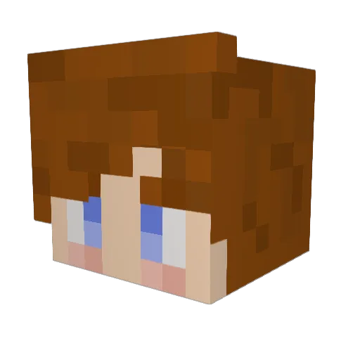 YaChris Minecraft avatar head, 3D render
