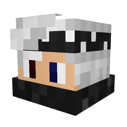 YaDog Minecraft avatar head, 3D render