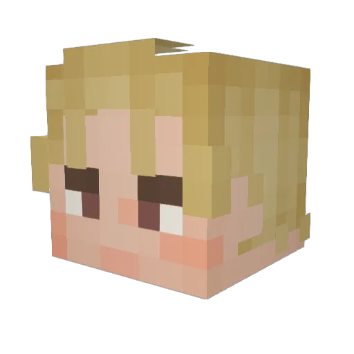 YaEpic Minecraft avatar head, 3D render