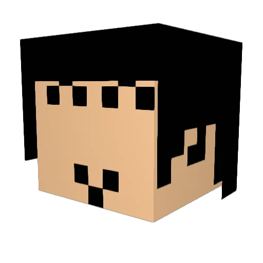 YaG13 Minecraft avatar head, 3D render