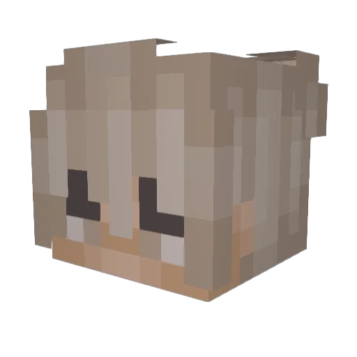 YaKelbs Minecraft avatar head, 3D render
