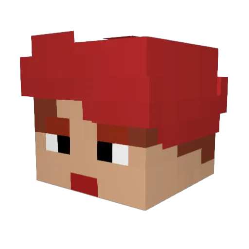 YaMaKa_3 Minecraft avatar head, 3D render