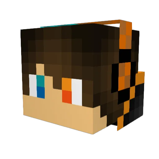 YaNansGay Minecraft avatar head, 3D render