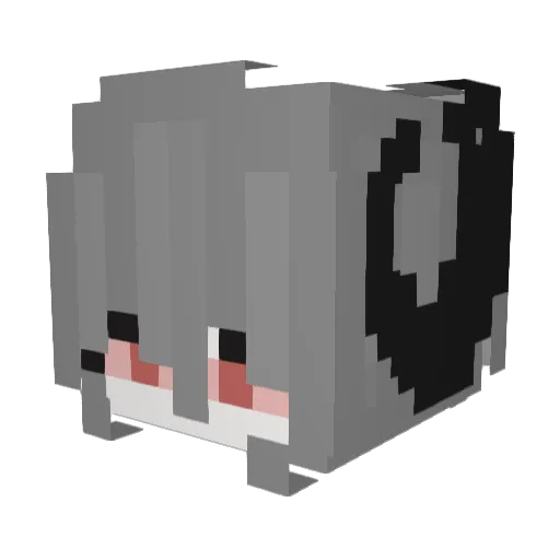 YaOniiChan Minecraft avatar head, 3D render