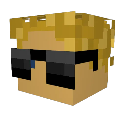 YaWho Minecraft avatar head, 3D render