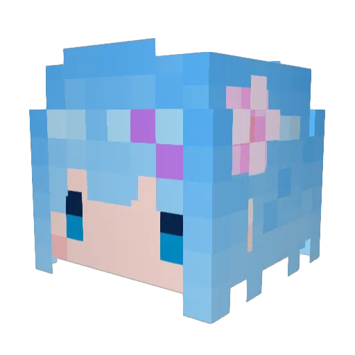 YaYaOwO Minecraft avatar head, 3D render