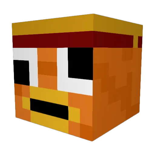 YaZe1306 Minecraft avatar head, 3D render