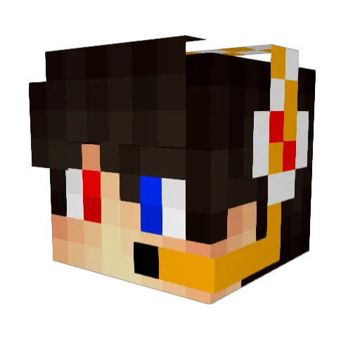 Ya_Shi_Kumi Minecraft avatar head, 3D render