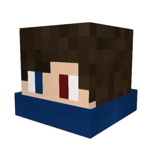 Yaaaaaara Minecraft avatar head, 3D render