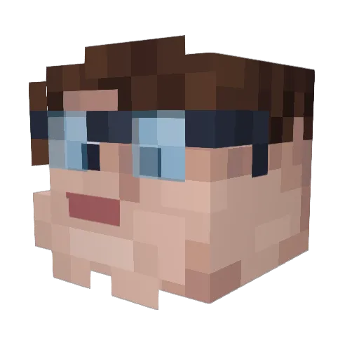 Yaaaaki Minecraft avatar head, 3D render