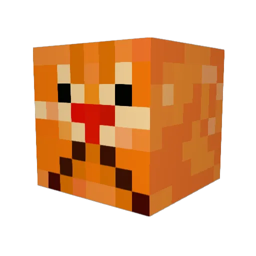 Yaaack Minecraft avatar head, 3D render