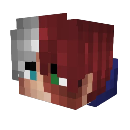 Yaaatooo Minecraft avatar head, 3D render