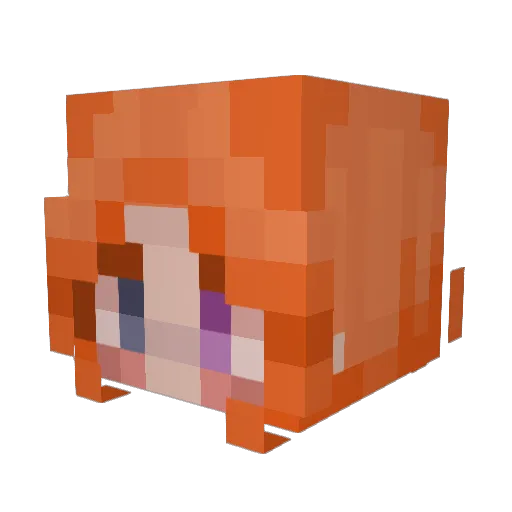 Yaagiee Minecraft avatar head, 3D render