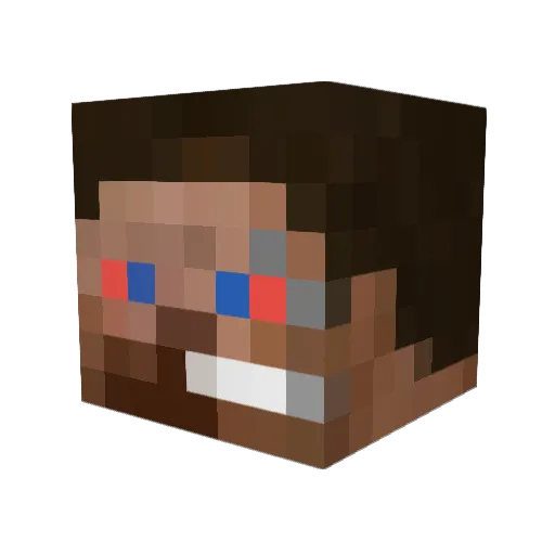 Yaakser Minecraft avatar head, 3D render