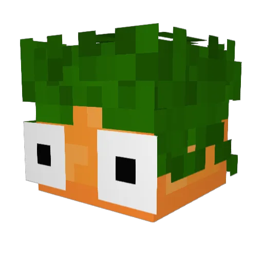 Yaas Minecraft avatar head, 3D render