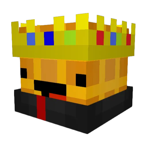 Yaastaar Minecraft avatar head, 3D render