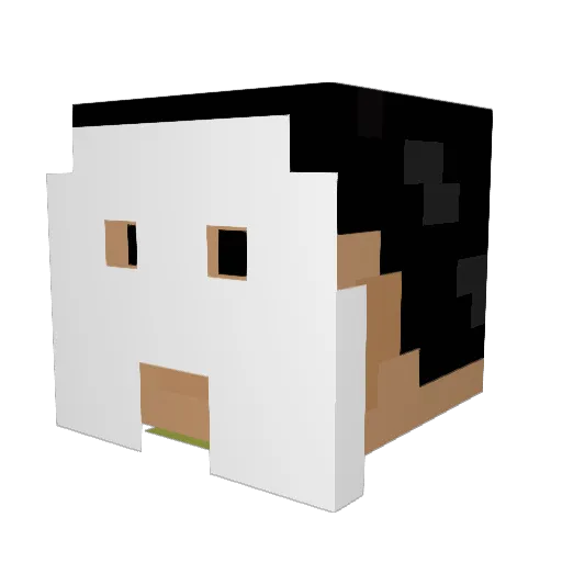 Yaasu_ Minecraft avatar head, 3D render