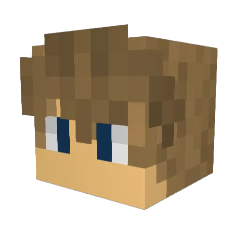 Yaba5 Minecraft avatar head, 3D render
