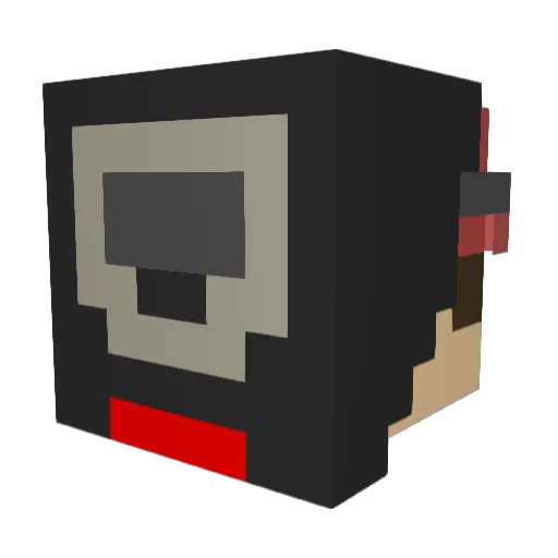 YabbaDAB Minecraft avatar head, 3D render