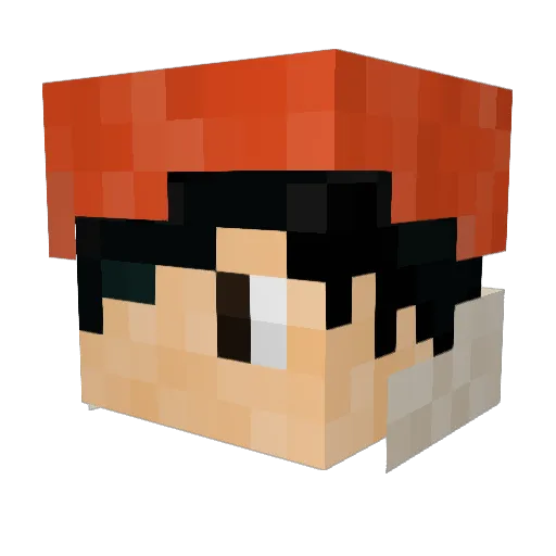 Yabbuki Minecraft avatar head, 3D render