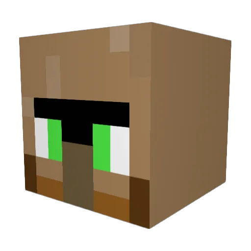 Yabeee Minecraft avatar head, 3D render