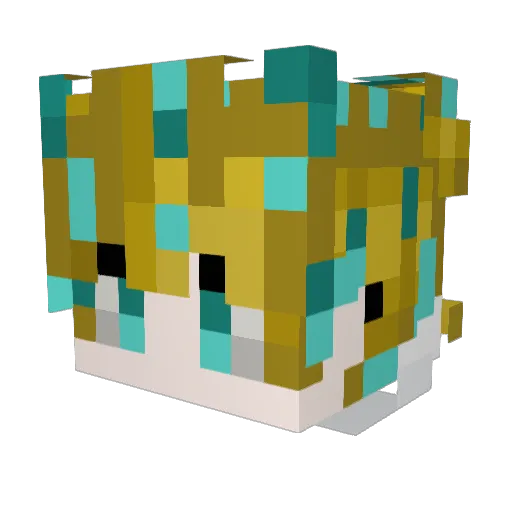 Yabish76 Minecraft avatar head, 3D render