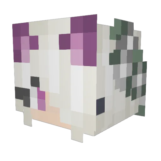 YaboiKakashi Minecraft avatar head, 3D render