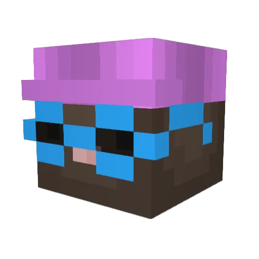 YaboiMoffel Minecraft avatar head, 3D render