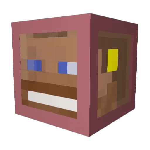 Yabsgun_ Minecraft avatar head, 3D render
