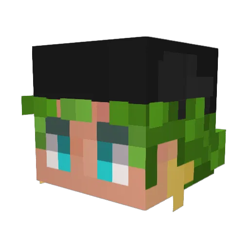 Yabuxca Minecraft avatar head, 3D render