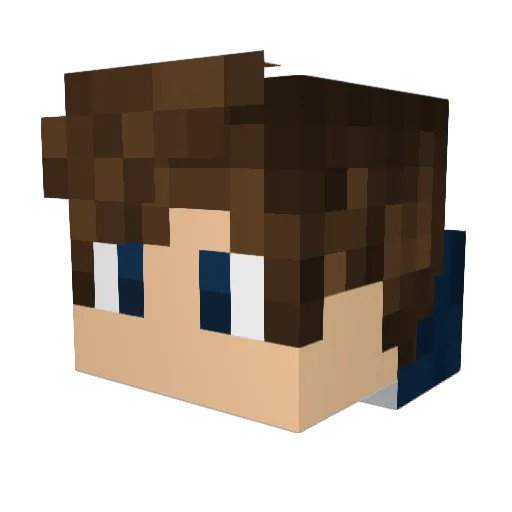 Yacemi Minecraft avatar head, 3D render