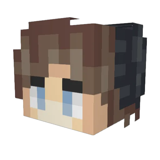 Yachak Minecraft avatar head, 3D render