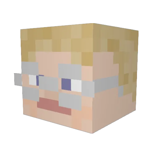 Yacksonn Minecraft avatar head, 3D render