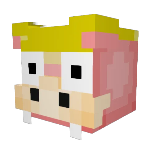 Yadon79 Minecraft avatar head, 3D render