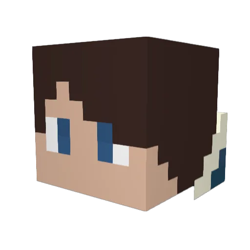 Yadonator Minecraft avatar head, 3D render