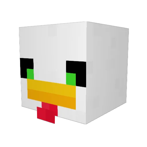 Yadox08 Minecraft avatar head, 3D render