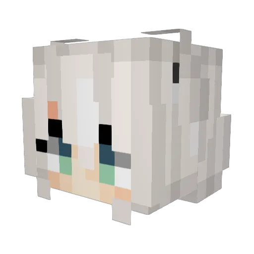 YaeMinade Minecraft avatar head, 3D render