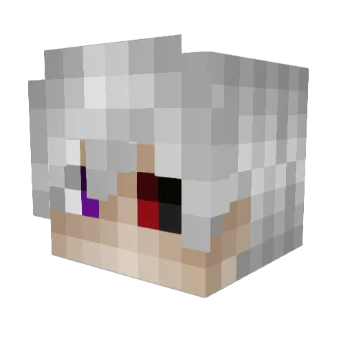 YaeZ_ Minecraft avatar head, 3D render