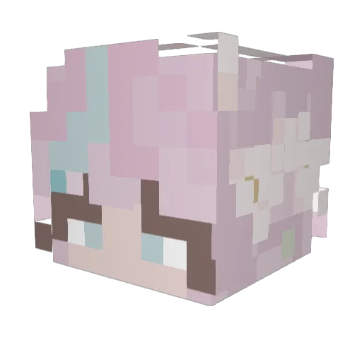 Yaeiiku Minecraft avatar head, 3D render