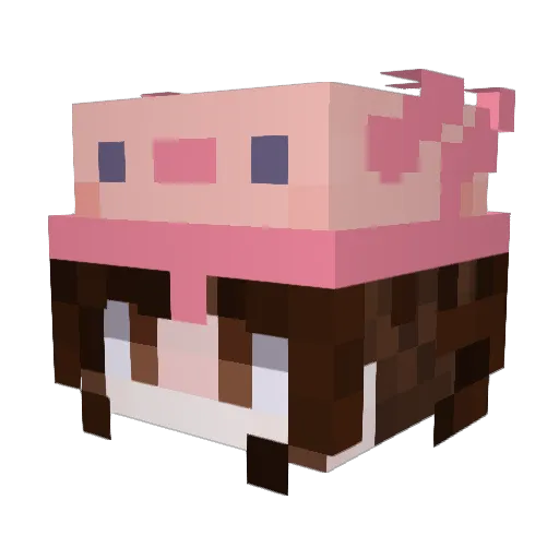 YaelShiloh Minecraft avatar head, 3D render