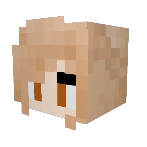 Yaesmeen Minecraft avatar head, 3D render