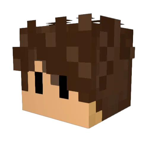 Yaff0 Minecraft avatar head, 3D render