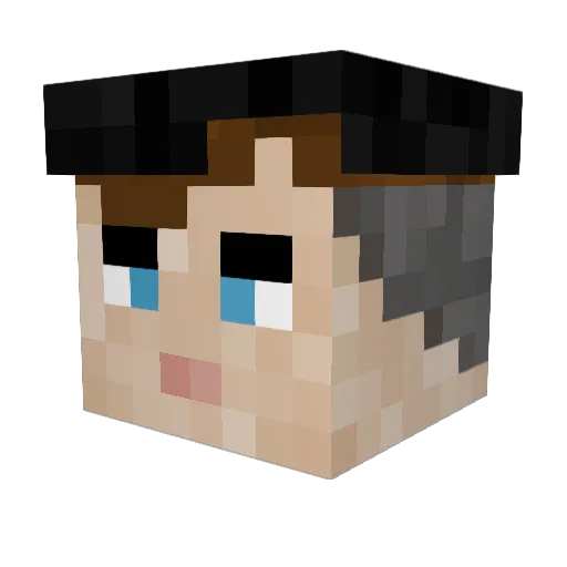 YaffeS2 Minecraft avatar head, 3D render